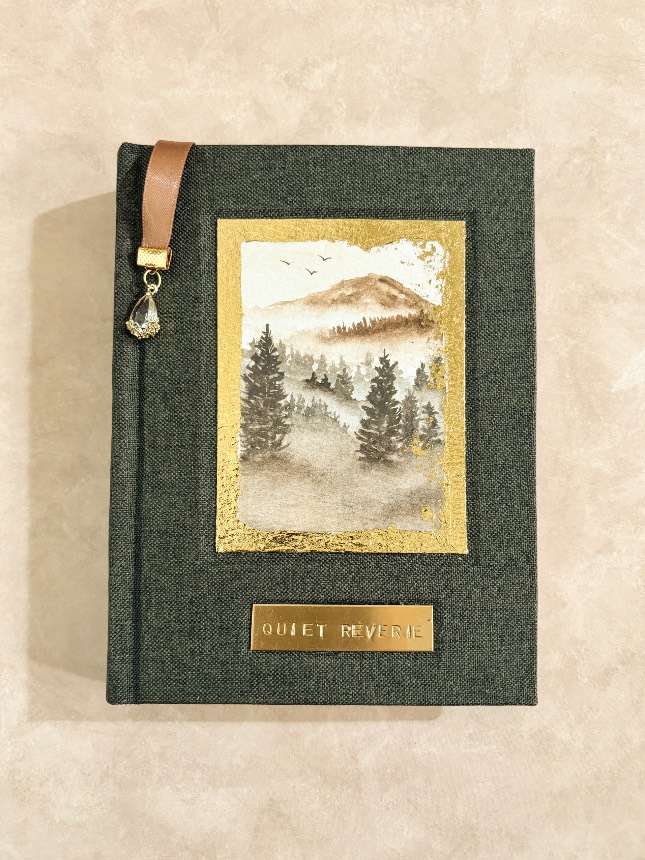 Be Still Journal | Original Hand-Painted Forest (5”x6.5”)