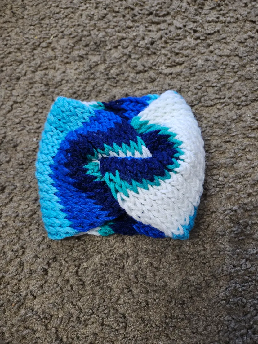Loom Knitted Twist Ear Warmer