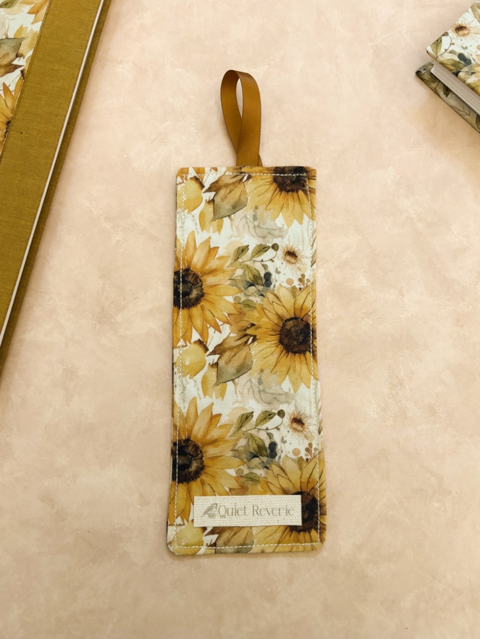 Sunflower Meadows Fabric Bookmark | Lavender Scented