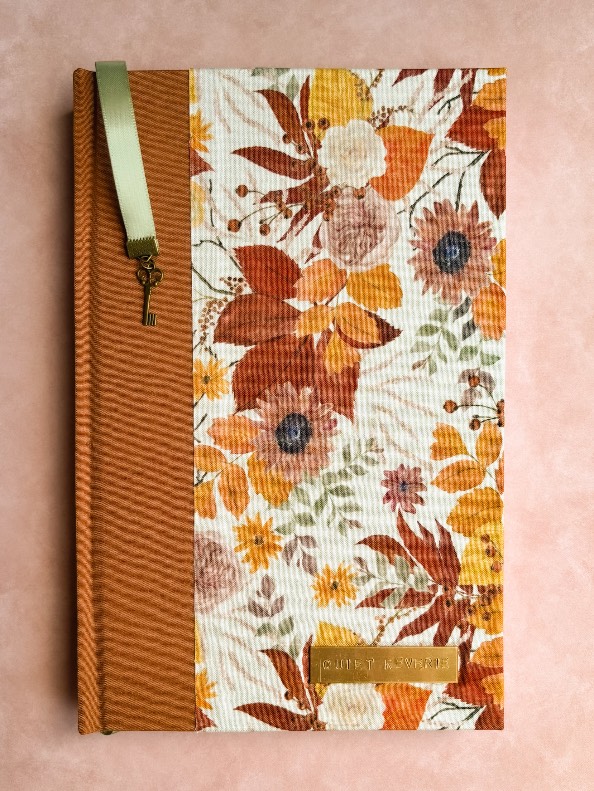 Fall Into Autumn Lined Journal | Burnt Orange Linen (5.75”x8.75”)